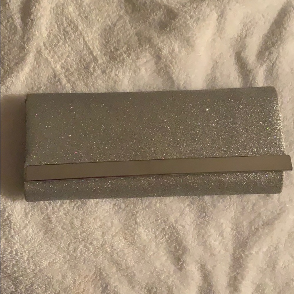 Silver clutch purse